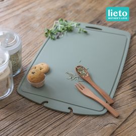 [Lieto_Baby] Lieto Antibacterial Baby Food Chopping Board Large + Mini Chopping Board Gift (Color Random)_FOOK Grade grade, non-hazardous certification, non-slip_ Made in KOREA